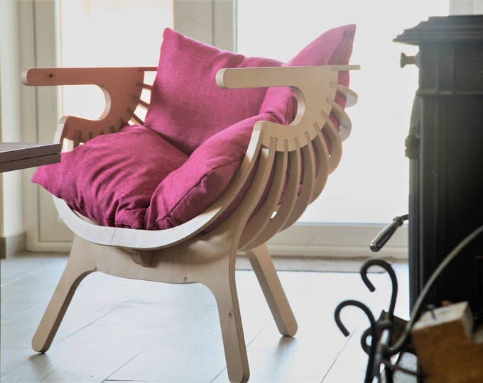 Chair Armchair Wood Chair Living Room Chairs Loveseat Etsy