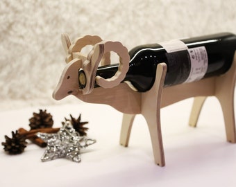 Wine gift Wine rack Gifts for women Christmas gift Home decor Bottle holder Wine holder Wine lover Sheep decor Housewarming gift Wine decor