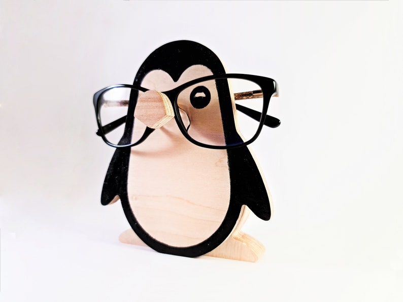 Porte-lunettes pingouin Porte-lunettes Porte-lunettes Support à lunettes Organiseur de bureau pour lunettes Accessoire de bureau Cadeau pour elle Cadeaux de Noël image 3