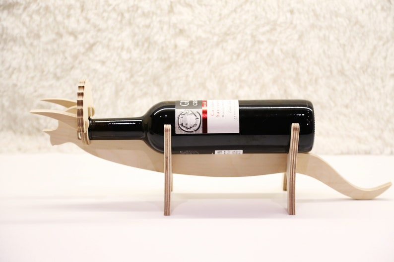 Wine lovers Wine gift Wine holder Dinosaur wine rack Gift for her Hausewarming gift Bottle holder Wooden wine furniture Christmas gift