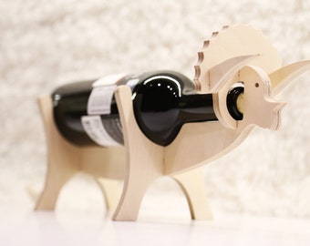 Weinliebhaber Weingeschenk Weinhalter Dinosaurier Weinregal Geschenk für sie Hausewarming Geschenk Flaschenhalter Holz Weinmöbel Weihnachtsgeschenk