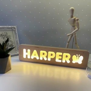 Wooden Name Night light Personalized gifts New baby gift Baby shower Gift for kids 1st birthday Kids room decor Name sign Led lights Toys