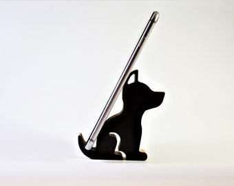 Dog phone holder Cell phone stand iPhone dock Wood phone stand Wooden phone holder Animal phone stand Smartphone stand Gift for kid Funny