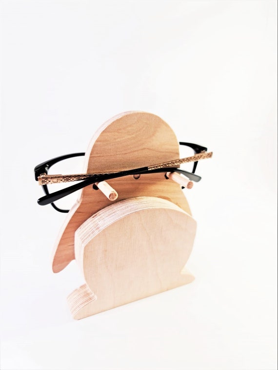 Cute Wooden Eyeglass Holder - Adorable Animal Glasses Stand For