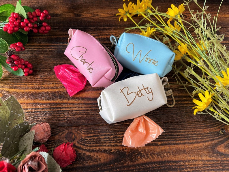 Personalized Poop Bag Leather Dog Poop Bag Holder Dog Waste Etsy