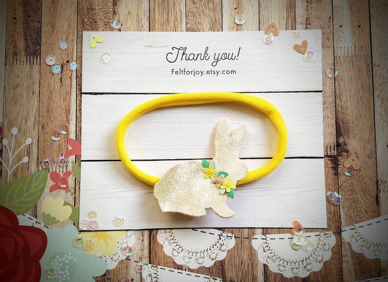 Easter headband faux leather bunny hair clips bunny headband Easter hair clips spring hair clips nylon headband girl hair accessories