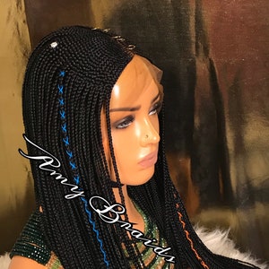 Amy Braids Tribal braided Wig, Custom Color & Length, Natural Looking Handmade Braided Wigs For Black Women,Easy and  Comfortable Wear