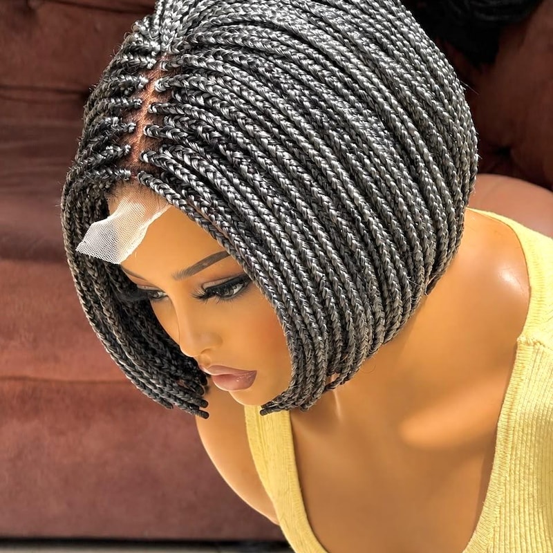 Hundred Braid Braid Grey Wig - Etsy