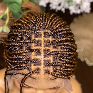 Amy Braids Lace Frontal 24 Inches, Knotless Box Braids Wigs color 30 For Black Women Natural Looking Handmade Braided Wigs,Comfortable Wear