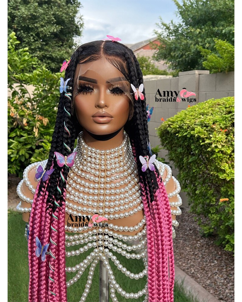 Full Lace Wig Jumbo Knotless Box Braids Wig 40 Inches Etsy Singapore