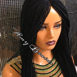 Amy Braids  Braided Lace Closure Box Braids For Black Women,Natural Looking Handmade Braided Wigs, Easy And Comfortable Wear