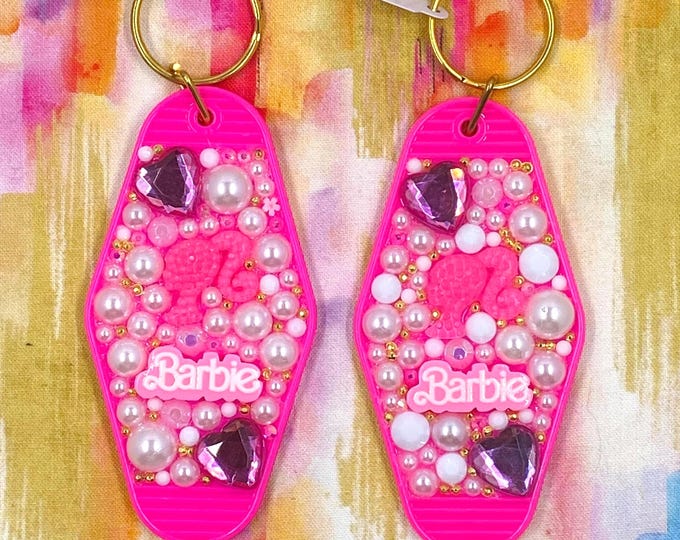 B Doll Pink Pearl motel key chain - 2 options