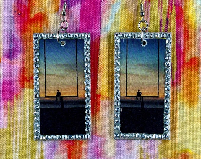 Bad Bunny football field goal post earrings - 3 colors available