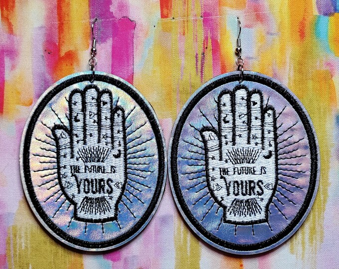The Future is Yours Palm Patch Earrings - One of a Kind