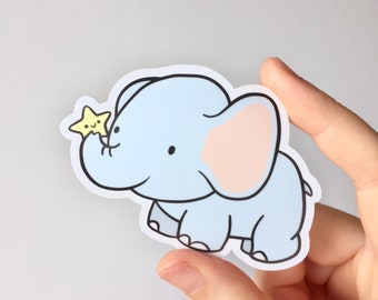 Elephant Sticker - Laptop Sticker - Cute Vinyl Sticker - Planner Accessories