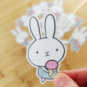 Bunny Sticker Laptop Sticker Cute Vinyl Sticker Planner Accessories image 2