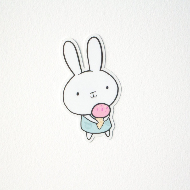 Bunny Sticker Laptop Sticker Cute Vinyl Sticker Planner Accessories image 4