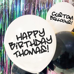 Custom Balloons! -  90’s Birthday Party Decor, Hip Hop theme celebration