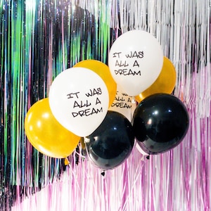 It Was All A Dream Balloons! -  90’s Birthday Party Decor, Hip Hop theme celebration
