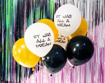 It Was All A Dream Balloons! -  90’s Birthday Party Decor, Hip Hop theme celebration