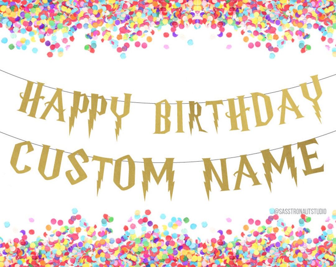  Harry Potter Inspired Personalized Banner – Customizable Happy Birthday  Banner – Harry Potter Inspired Happy Birthday Banner : Handmade Products