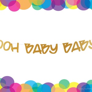 OOH BABY BABY Banner! Baby shower Backdrop, Party Decor, Hip Hop party, 90&#39;s, 90s Birthday,  Baby shower - More Colors Available!