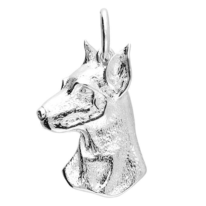 Diamond2Deal Sterling Silver Textured 3D Papillon Dog Pendant Gift