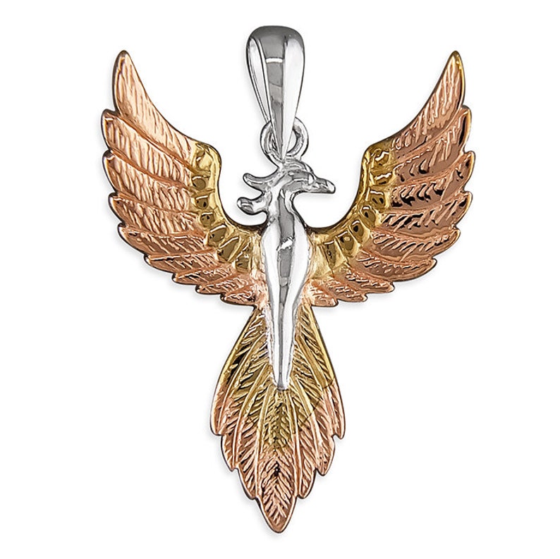 ONEFINITY Phönix Halskette – 925er Sterlingsilber, Mit Strasssteinen, 45,7+5,1 Cm Kette („Rise From The Ashes“)