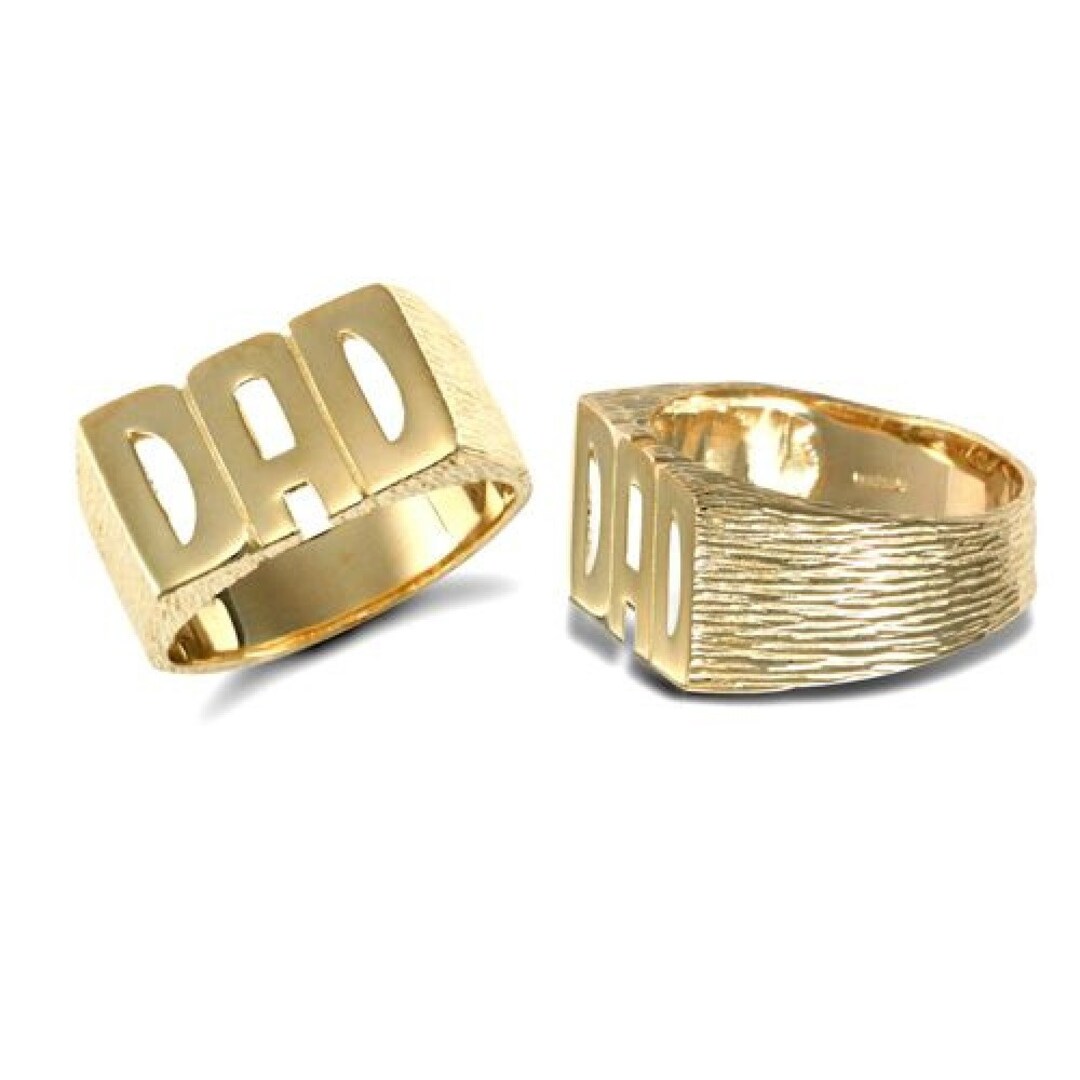 Solid 9ct Yellow DAD Ring Full Hallmark Size R Z Etsy