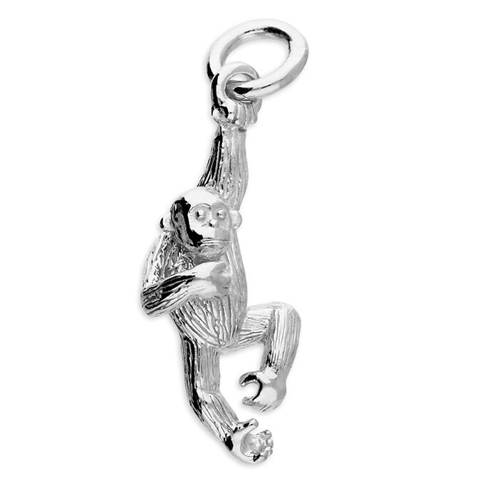 Silver monkey hotsell pendant