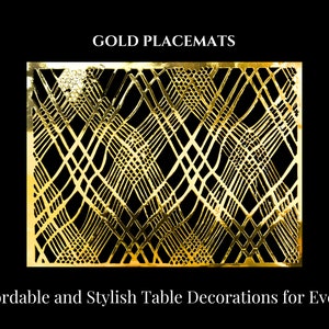 Gold Wedding Placemats, Wedding Chargers, Wedding Decorations (Sold in packs of 20) Placemats