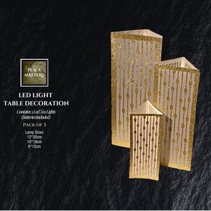 Gold Tischdekoration, Tischdekoration Hochzeit, Tröpfchen Design, - 3ER PACK