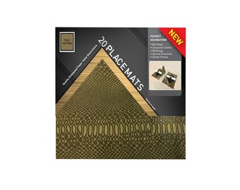 Placemats Faux Crocodile Skin, Square Placemats, Wedding Chargers, Wedding Decorations (Sold in packs of 20) Placemats