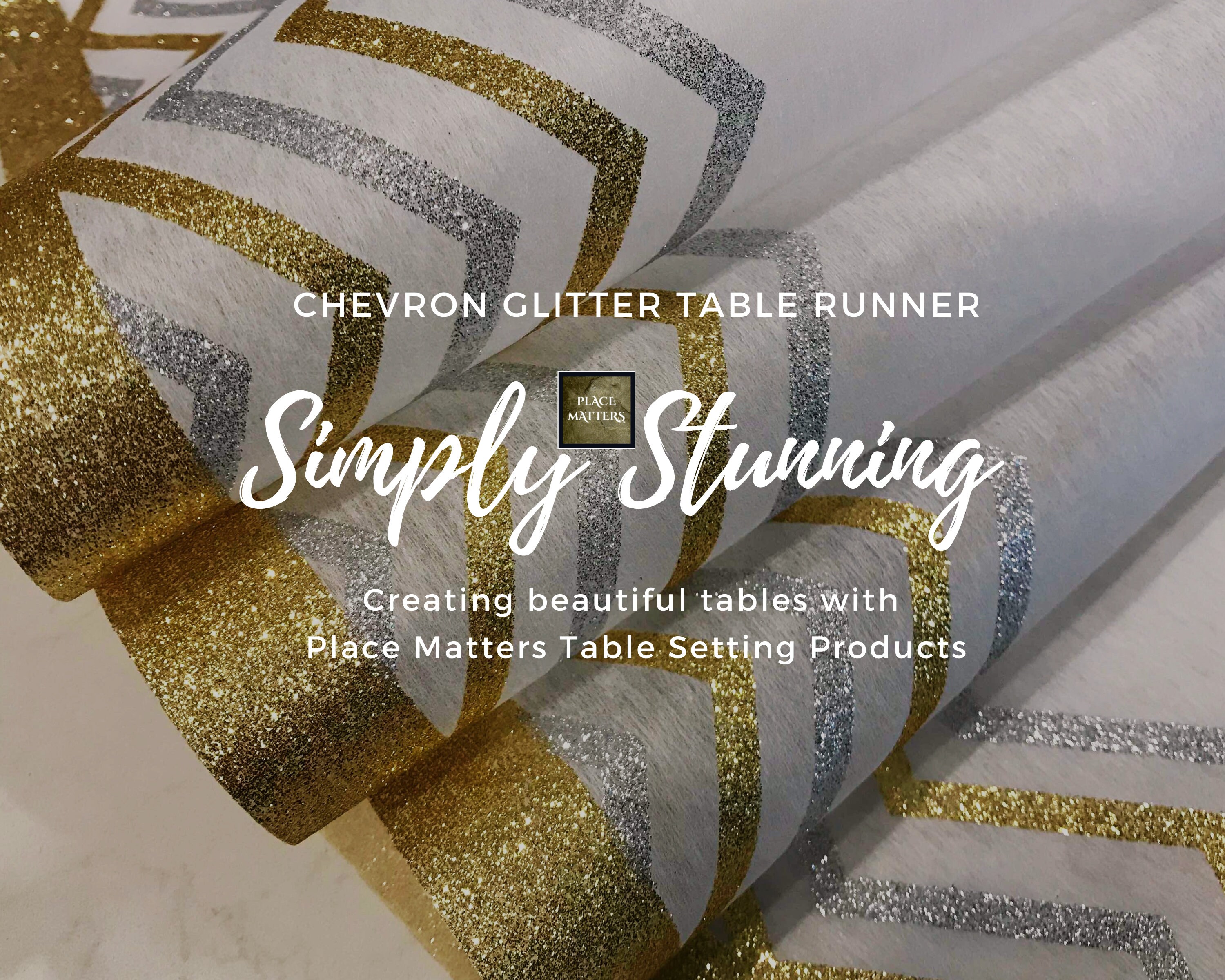 Gold Chevron Table Runnerwedding Table Runners Size:30cm X 3 - Etsy