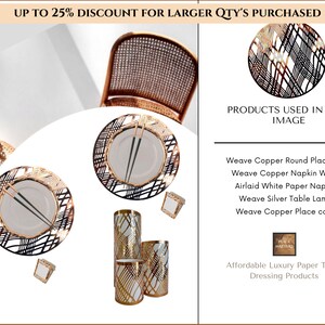 Copper Foil Placemats. Pack of 20 zdjęcie 5