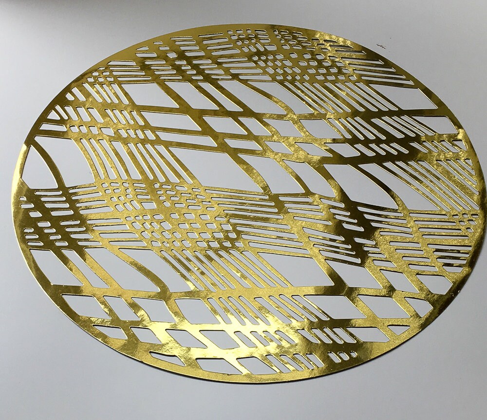 Wedding PlacematsRound Gold Wedding Placemats Wedding Etsy