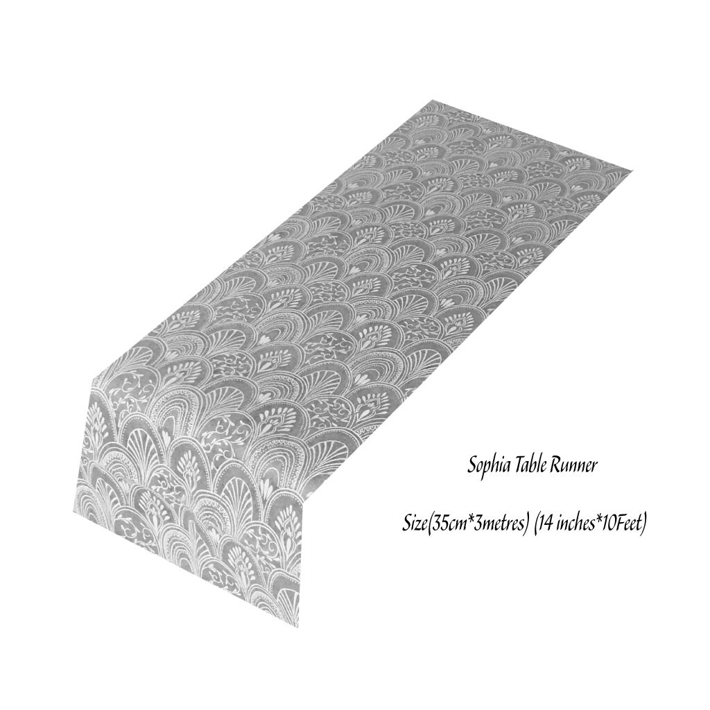 White Table Runnerwedding Table Runnerssize35cm X 3 Mts Etsy