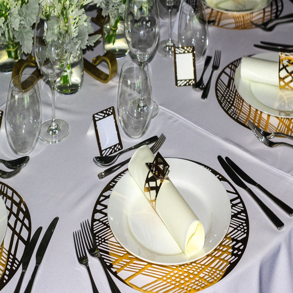 Wedding PlacematsRound Gold Wedding Placemats Wedding Etsy