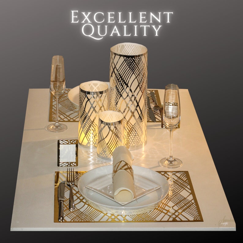 Gold Wedding Placemats Wedding Chargers Wedding Decorations Etsy