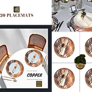 Copper Foil Placemats. Pack of 20 zdjęcie 3