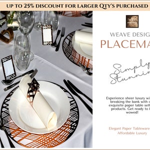 Copper Foil Placemats. Pack of 20 zdjęcie 6