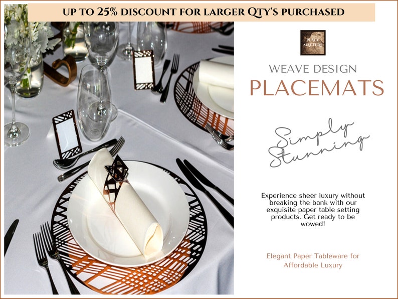Copper Foil Placemats. Pack of 20 image 6