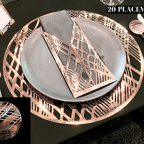 Rose Gold Charger Plates Etsy