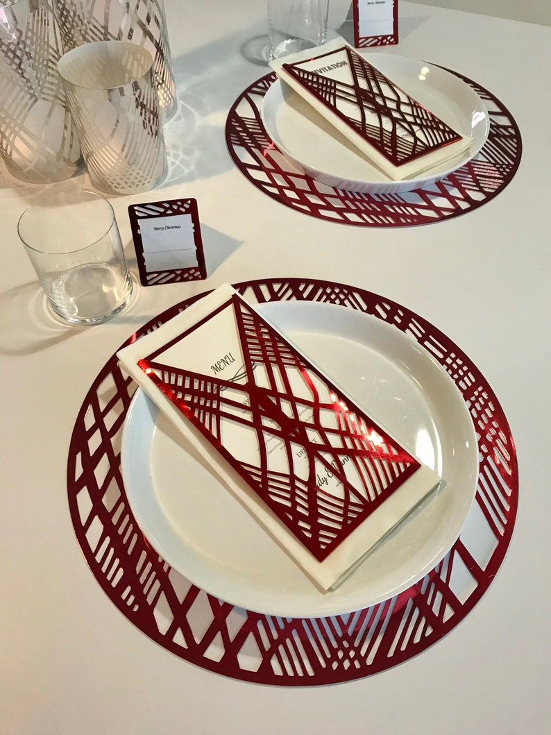 Wedding Charger Plates Wedding PlacematsRound Red Wedding Etsy