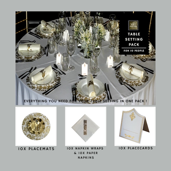 Black And Gold Table Setting,  Must Have