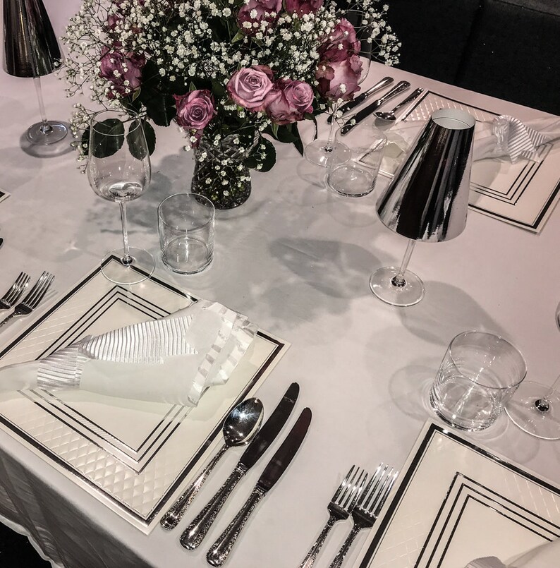 Silver Wedding Charger Plates/placemats pack of 20bulk Pack Etsy