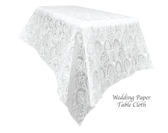 A White Paper Table Cloth ,Wedding Table Cloth,Size:35cm x 3 Mts (14"x 10 feet) Sophia Design,