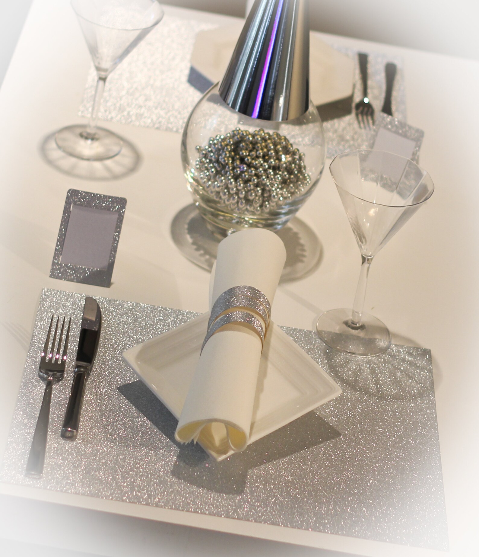 Wedding Placematssilver Glitter Rectangle Placemats Wedding Etsy