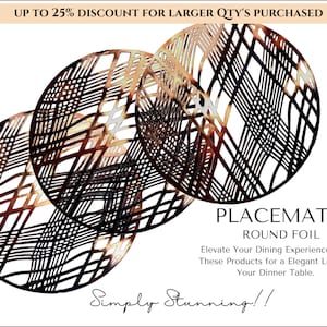 Copper Foil Placemats. Pack of 20 zdjęcie 4