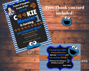 Cookie Monster Invitation